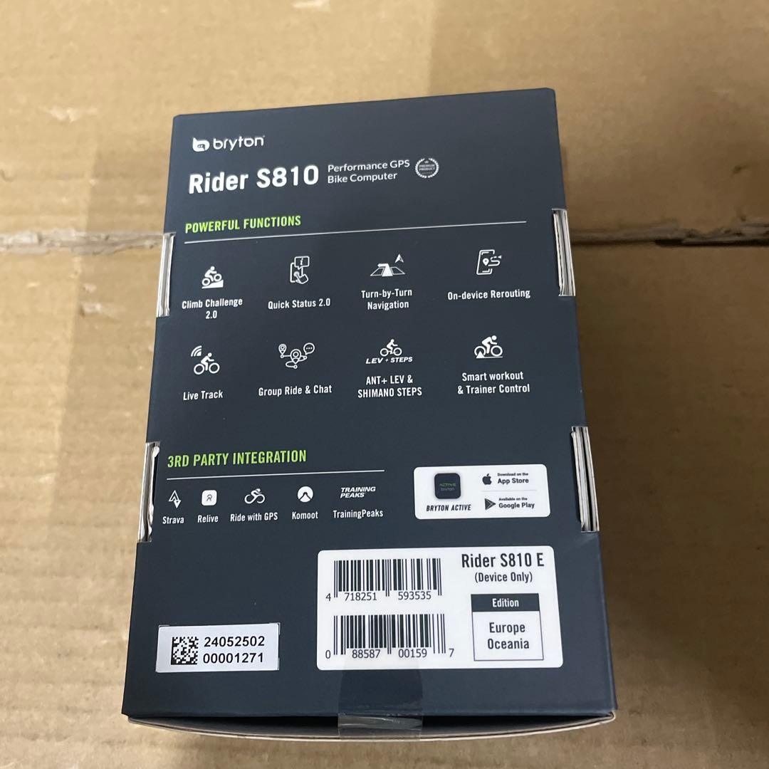 新品未開封　ブライトン Rider S810E (本体のみ) GPS