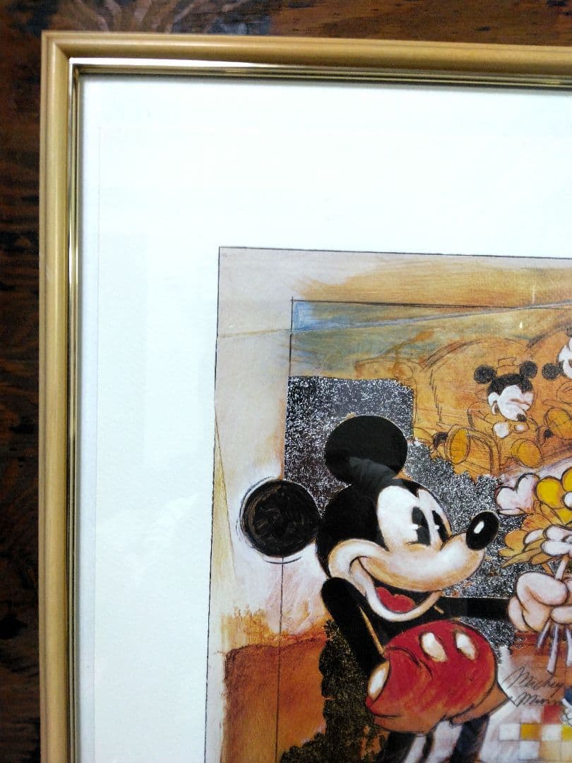 ディズニー　正規品　オランダ製　特殊加工　ポスター　ミッキー　ミニー　９０年代