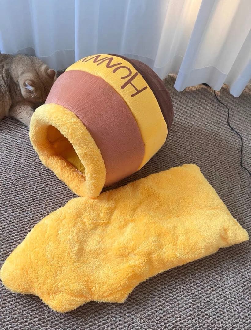 ハチミツポット型猫用ベッド