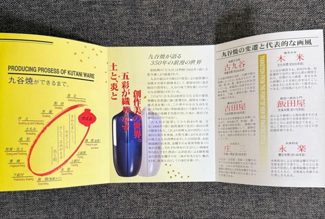 【新品・未使用】古九谷焼　小紋宝尽し　6.5号鉢
