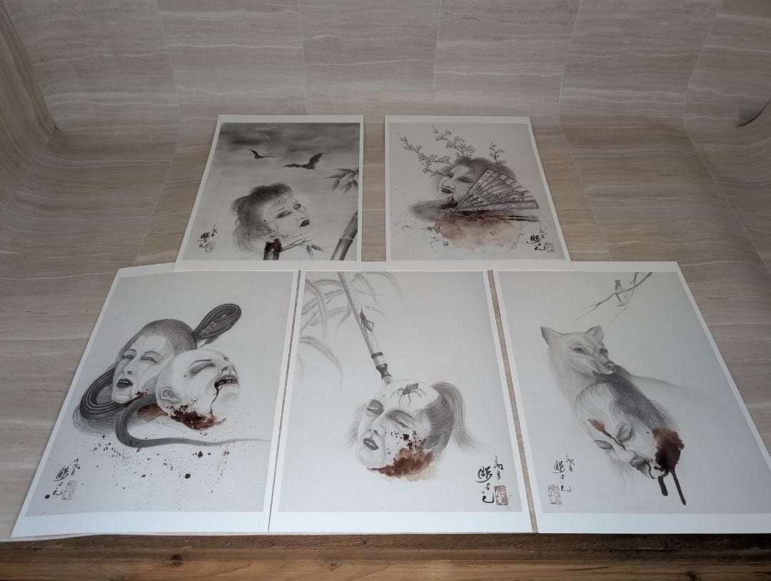 生首図聚 三代目彫よし　大型本　刺青作品集 tattoo 彫よし　超レア本