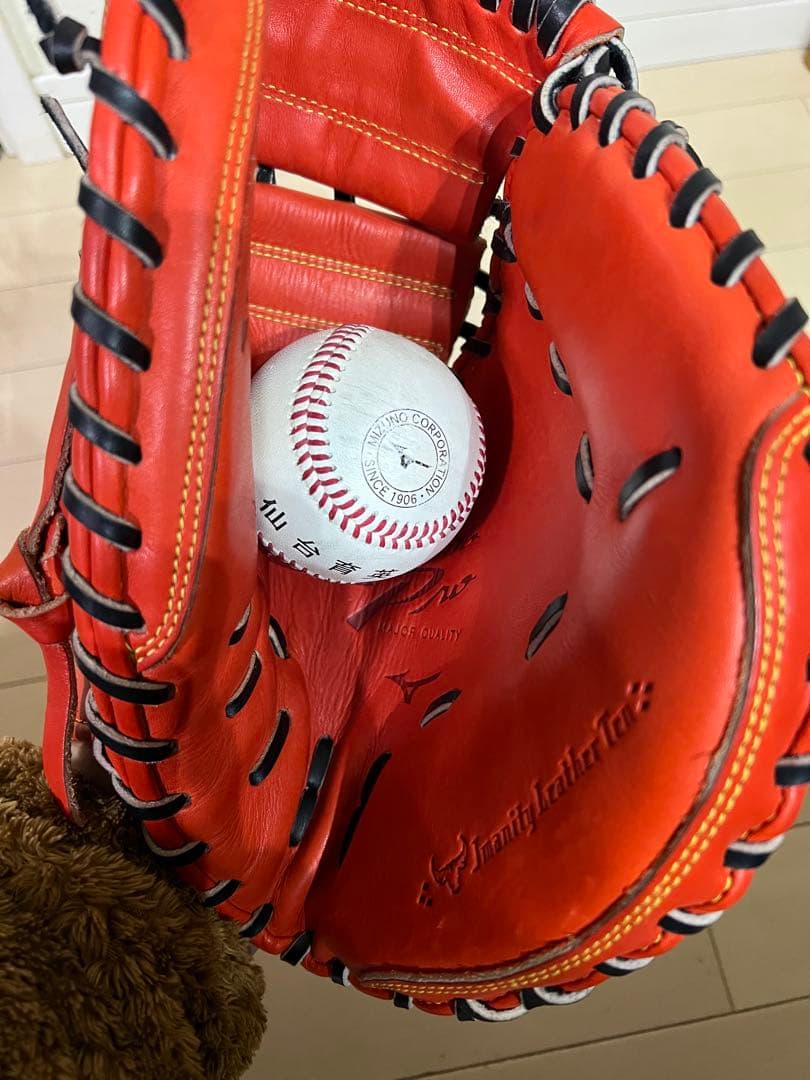 Mizuno Pro 硬式グローブ オレンジ