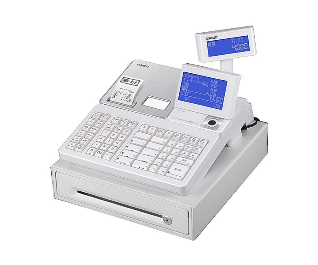 CASIO SR-S4000 レジスター 美品 ロール紙新品2本付 鍵4本