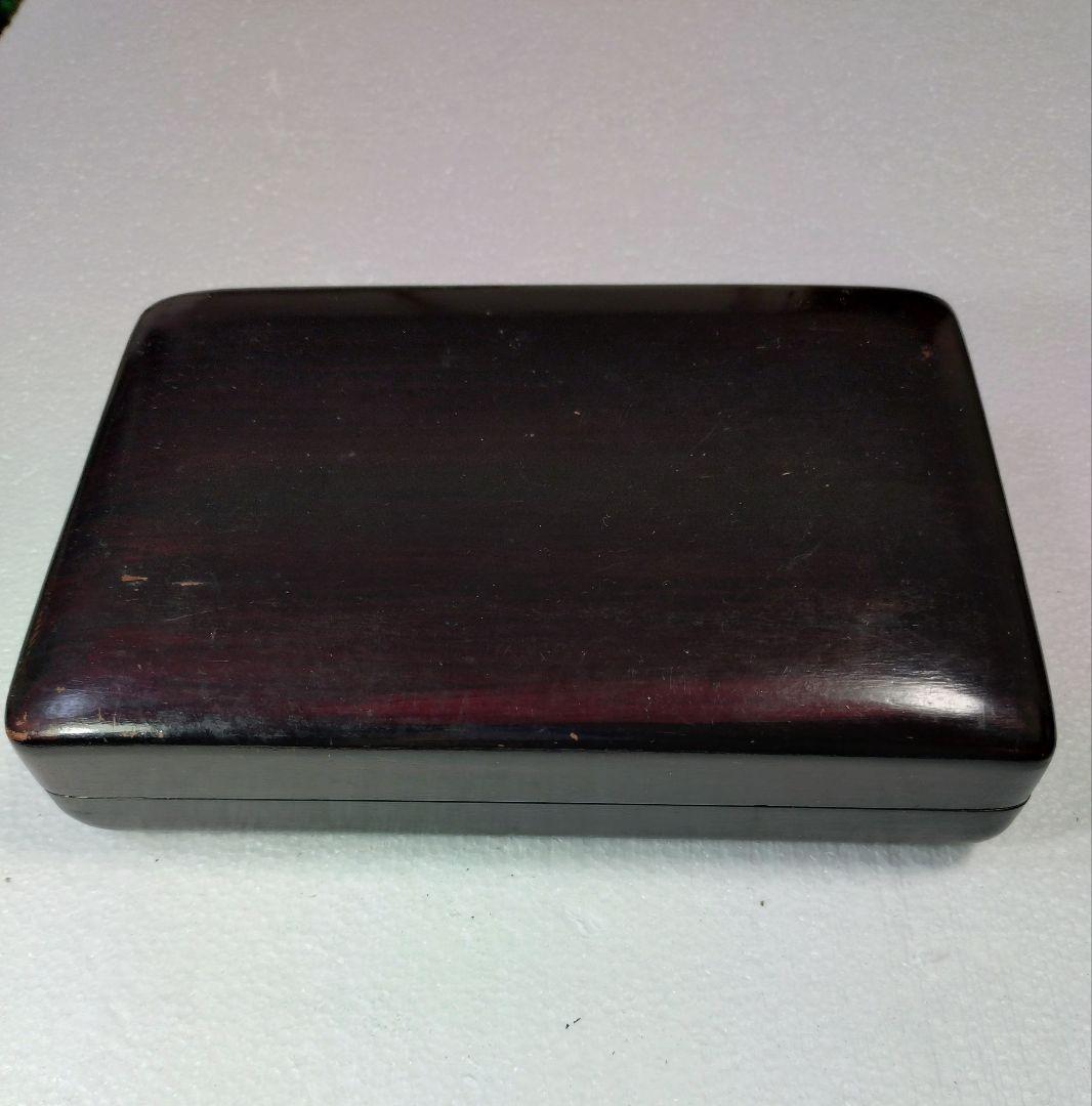 端渓硯の硯石　 漆塗り 黒色 約240mm x 150mm