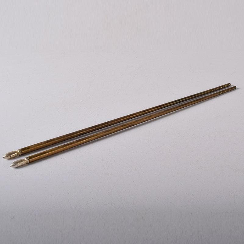 茶道具　銅製　椎頭火箸　共箱　V　7965
