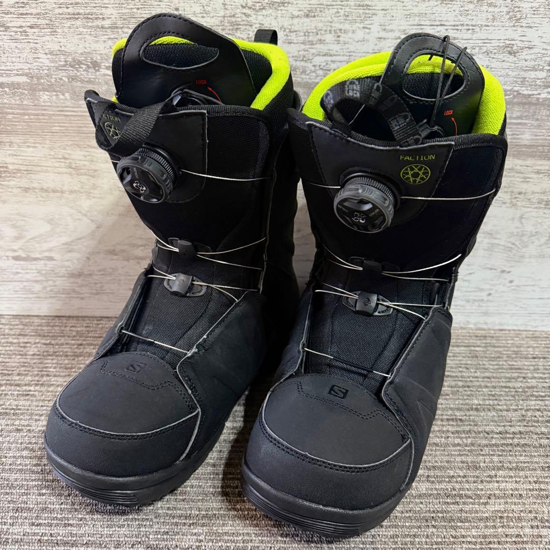 美品　salomon サロモン ブーツ　FACTION BOA ライム　おまけ付