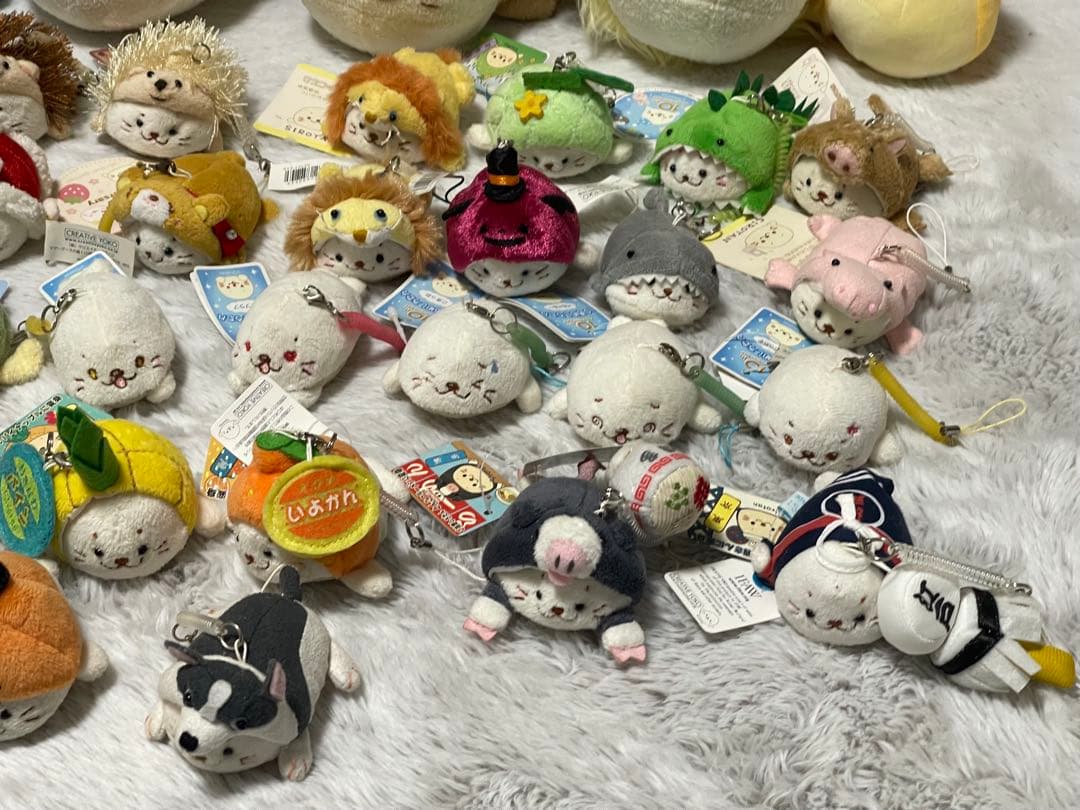 しろたん マスコットクリーナー ぬいぐるみ 45個セット 平成レトロ ストラップ