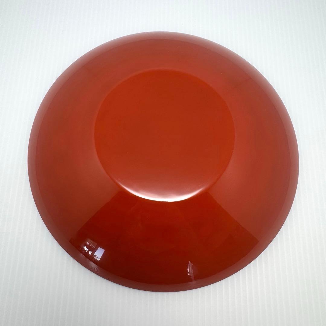 未使用 輪島塗 菓子皿 箸 セット 和皿 漆器 喰籠 赤色 葉 共箱 説明書