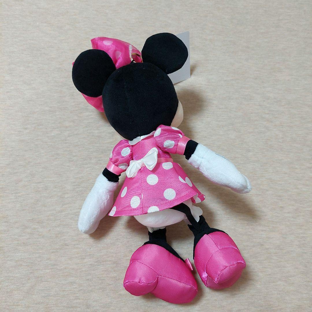 ディズニー★ミニーの日 ぬいぐるみチャーム 水玉 ピンク