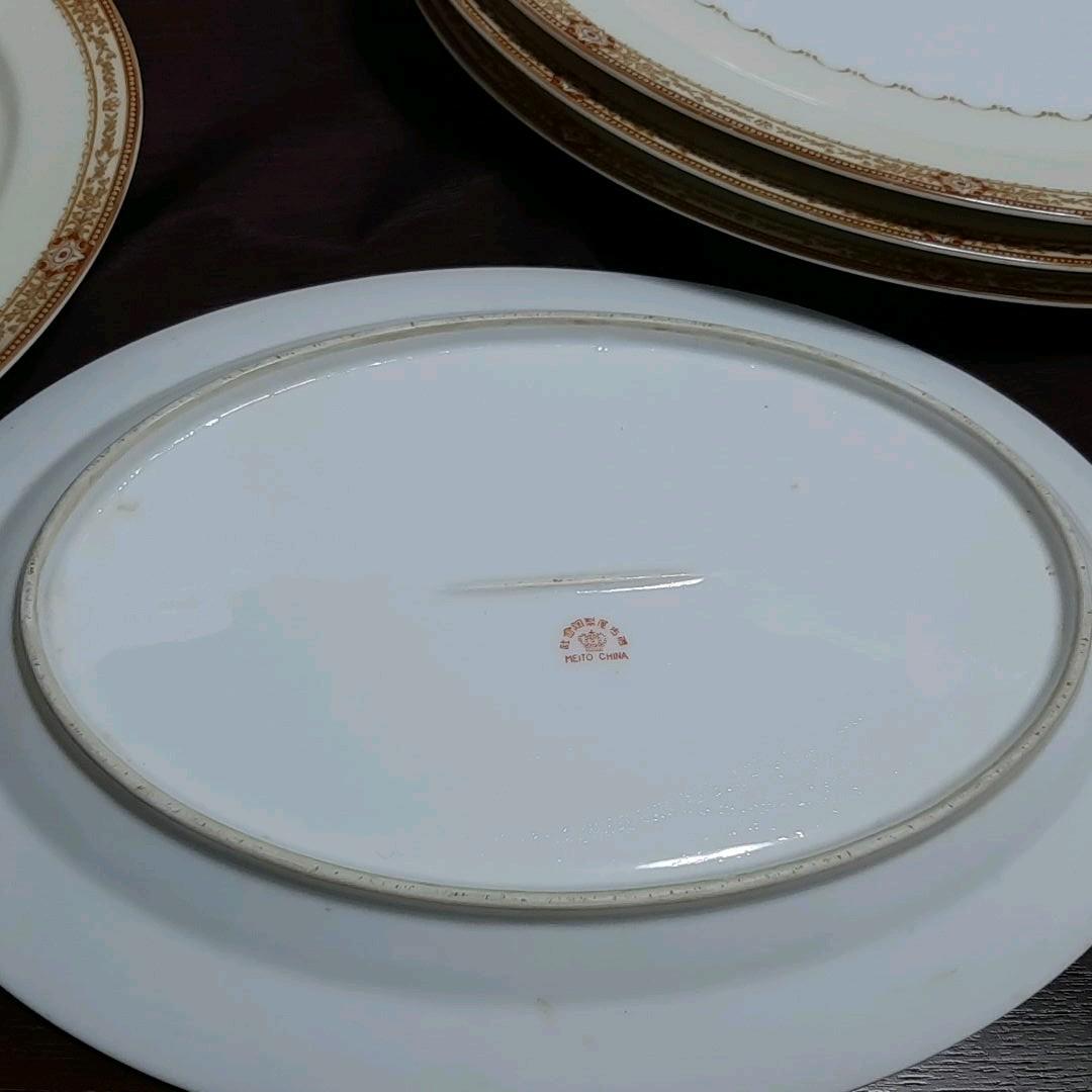 名古屋 製陶会社　meito china　オーバル中皿×5