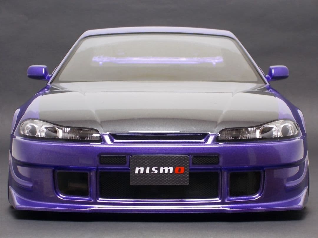 タミヤ S15 シルビア 塗装済完成ボディ　メタリックパープル／ガンメタル