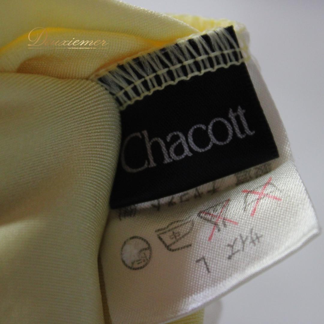 【日本製社交ダンス衣装】上下セット Chacott UNA 黄色 フェミニン