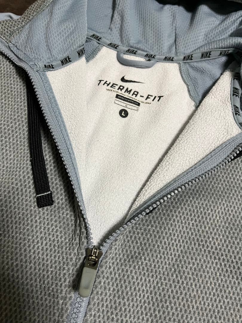 NIKE THERMA FIT ナイキ　セットアップ　グレー　水色　L