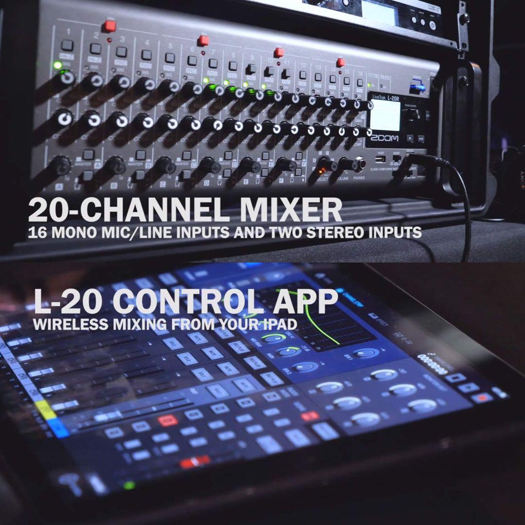 【即戦力!!】ZOOM LiveTrak L-20R + iPad Air2