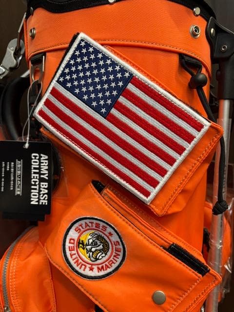 アーミーベース U.S. NAVY スタンドキャディバッグ オレンジ 新品