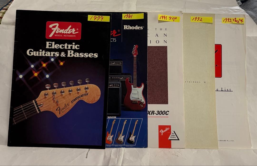 まとめ売り 20点 Fender USAカタログ 1979年-2002年