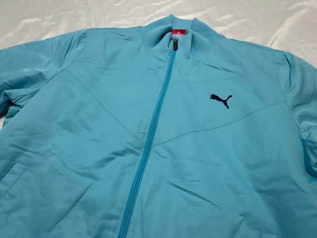 PUMA トラックジャケット　ジャージ　水色　ビッグロゴ　　大きいサイズ　O