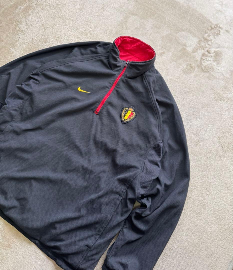 NIKE 90s ベルギー代表　ハーフジップ　ナイロンジャケット　リバーシブル
