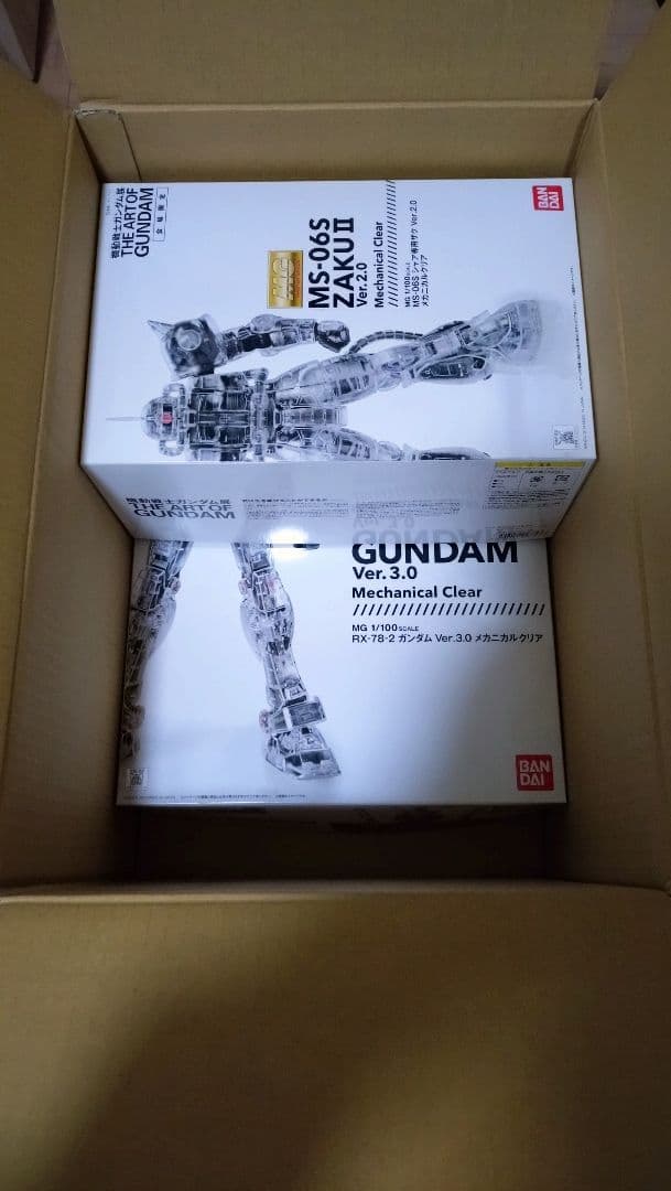 機動戦士ガンダム展限定　ガンダム&ザクII　メカニカルクリア　ガンプラ3セット