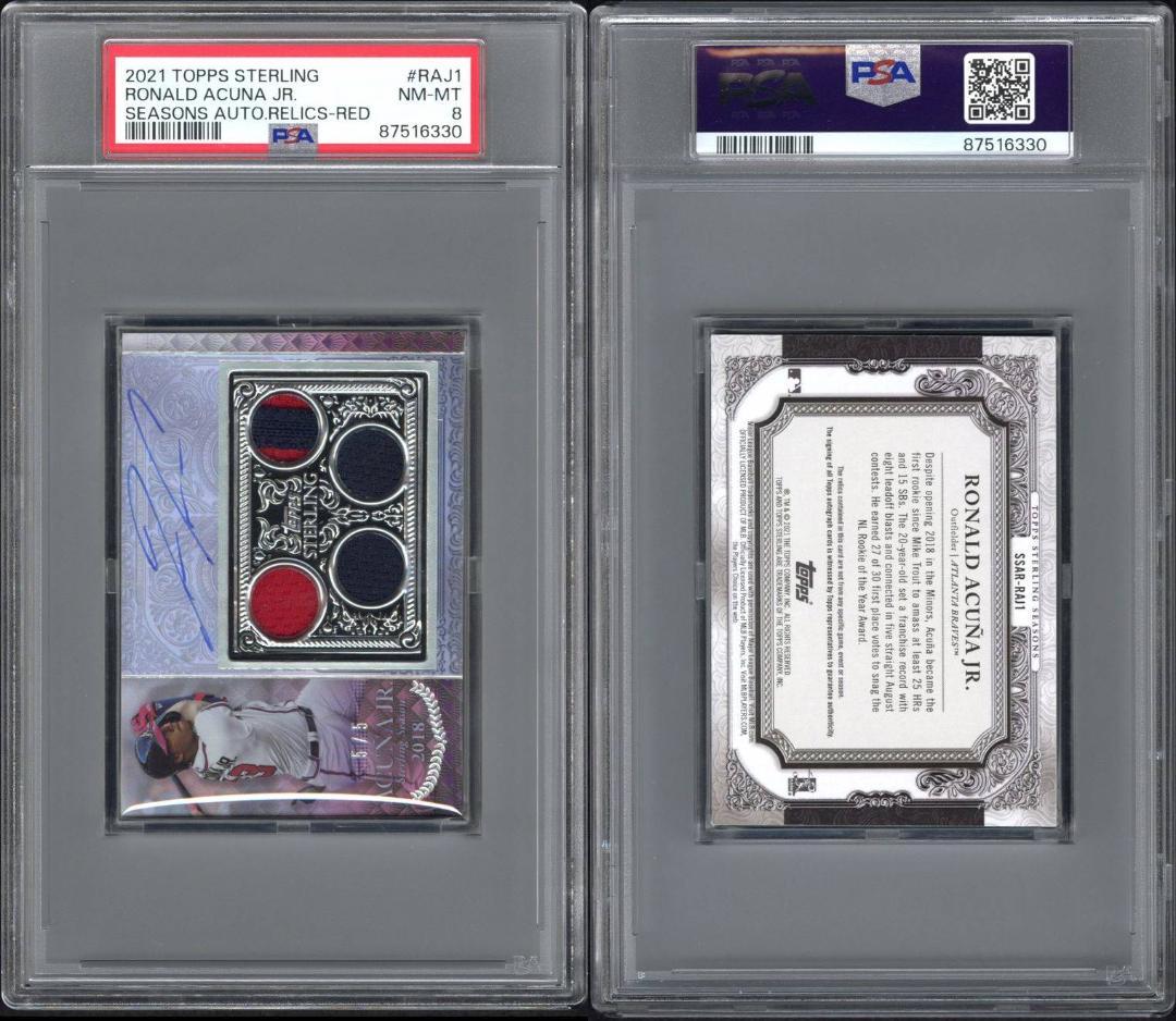 【PSA鑑定品】世界5枚_Ronald Acuna Jr. _直筆サイン