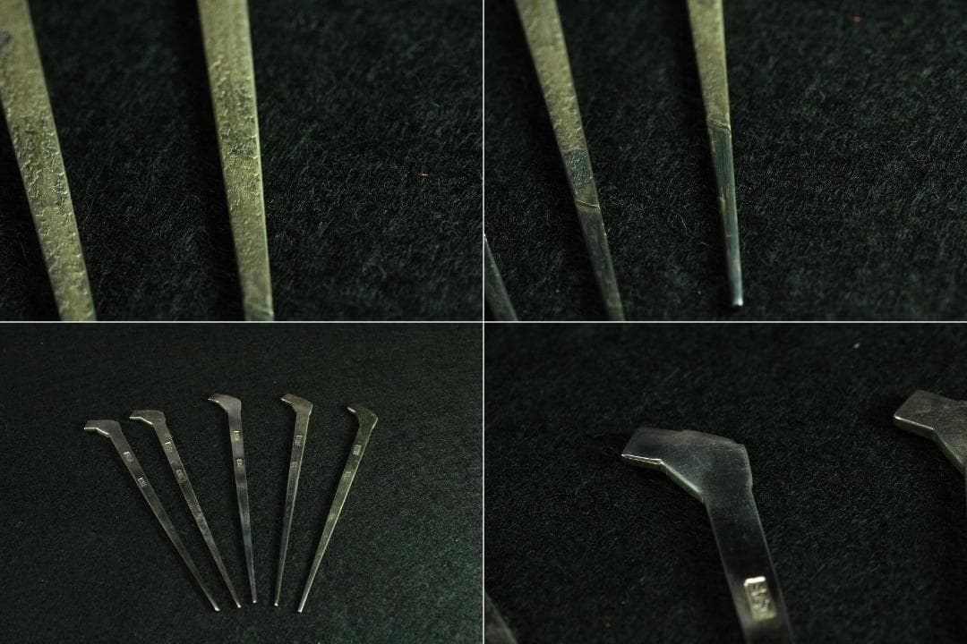 金谷五良三郎 南陵結び黒文字 銀製 スティック 重43g 共箱(K-XA805)