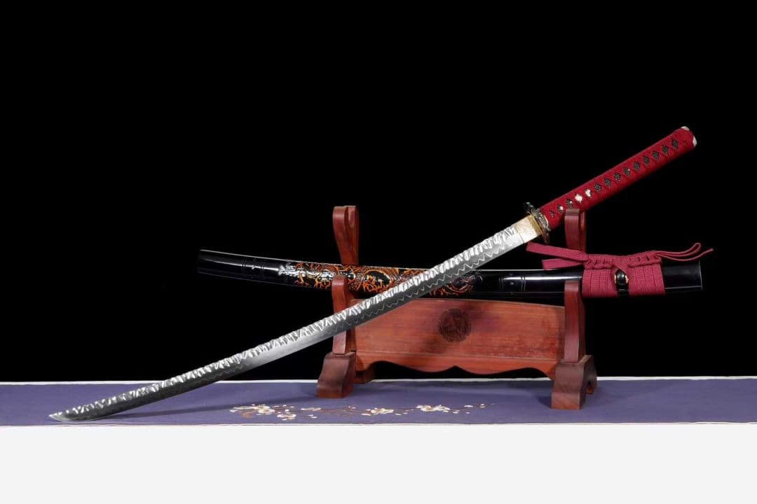 【石紋竜武士】 古兵器 刀装具 日本刀　模造刀 居合刀 武士道 鑑賞用 美術刀