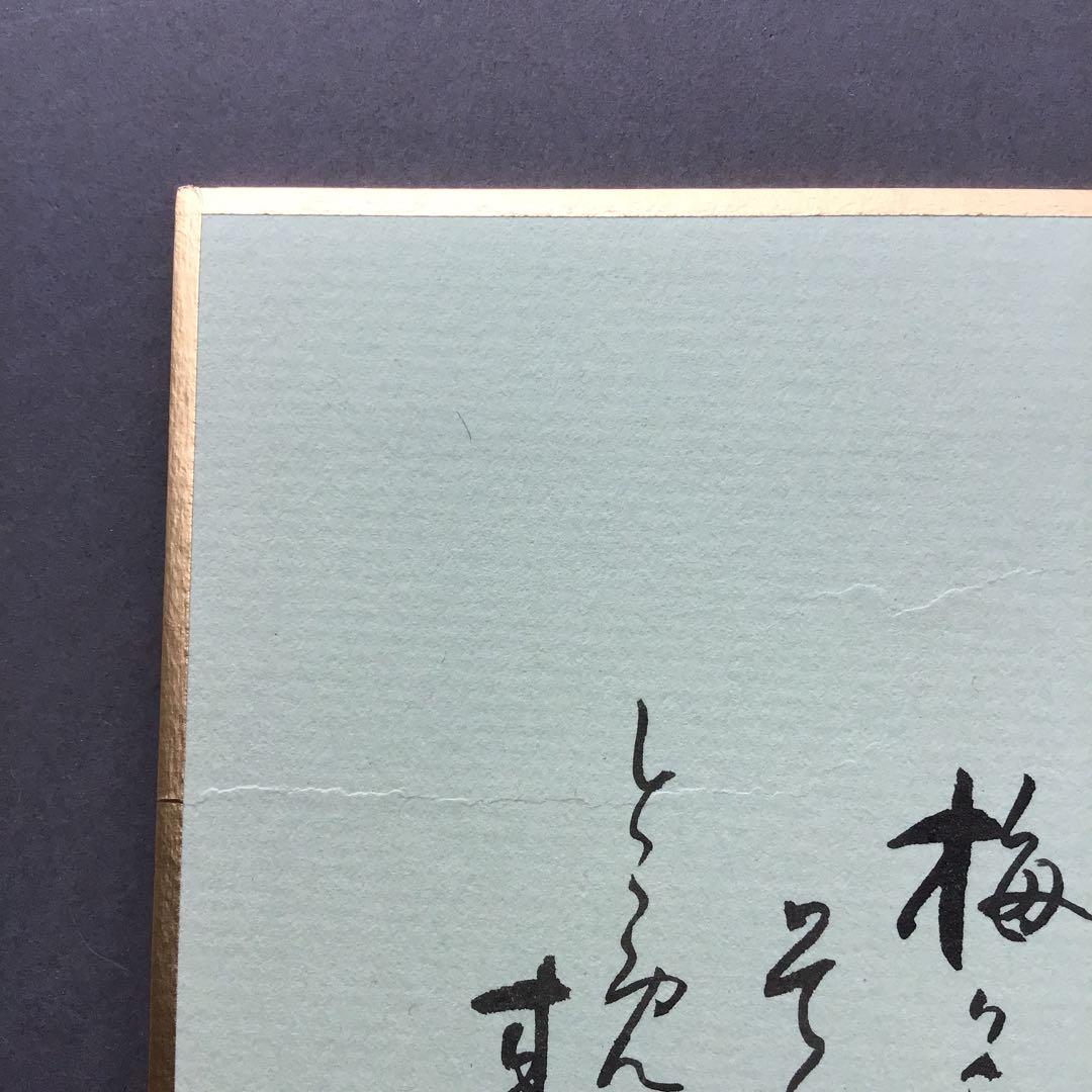色紙　「梅の香りをそでにうつして…」昭雲作 畳紙　配送用袋　S1029SS