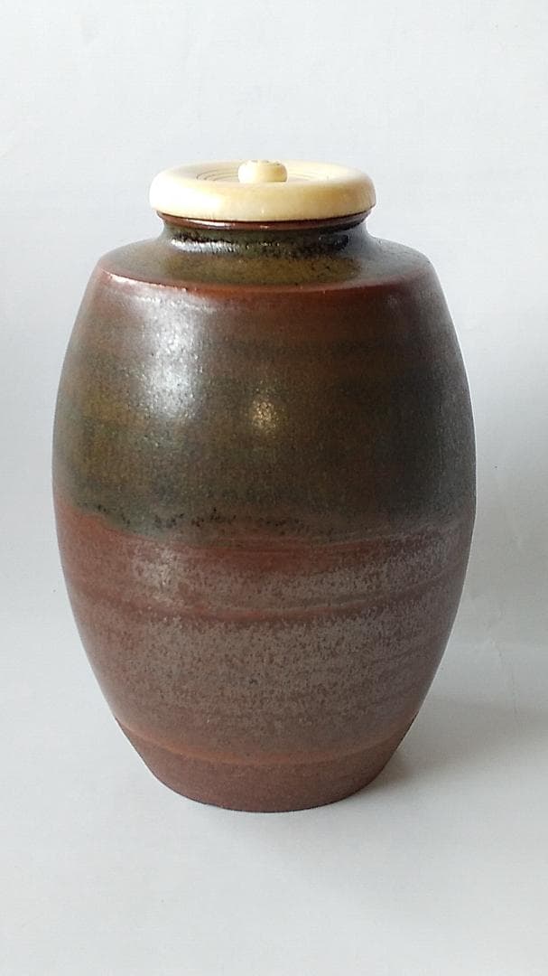 丹波茶入 信水窯 市野信水 作 仕覆 東山裂 共箱 肩衝茶入 茶入 茶道具 美品