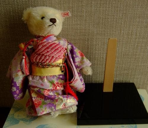 Steiff/シュタイフ・日本限定・市松・着物・テディベア・28cm