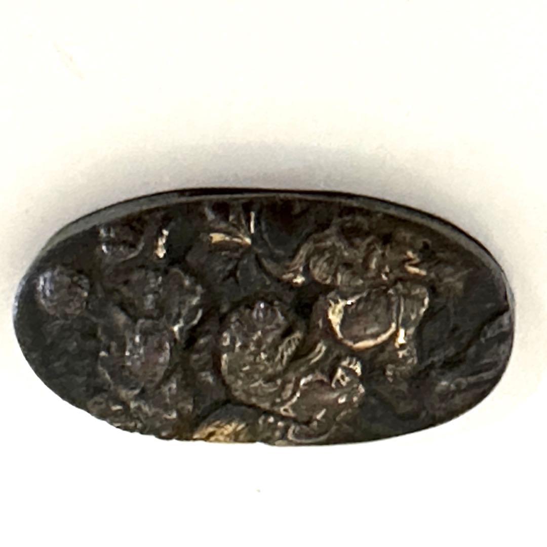短刀拵え ⭐︎ 柄頭　唐獅子と牡丹　小脇差し