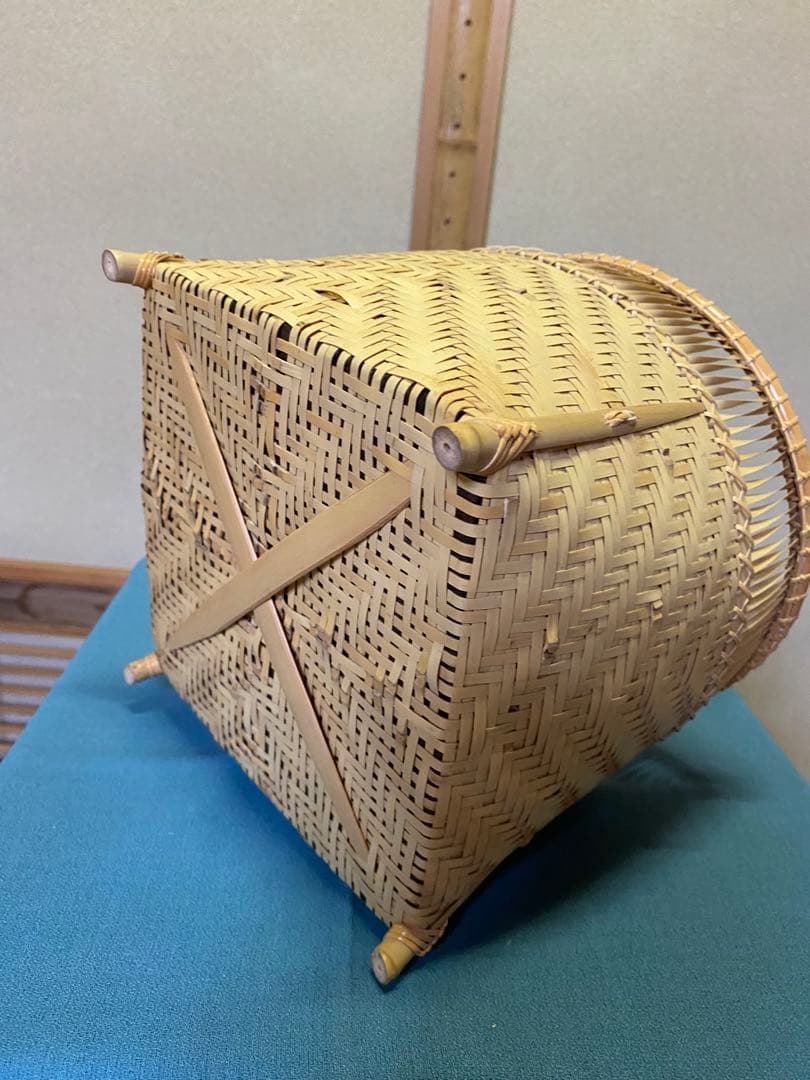 【本日限定】茶道具/炭斗 清風篭炭斗 淡々斎好写 和田菁竺 共箱