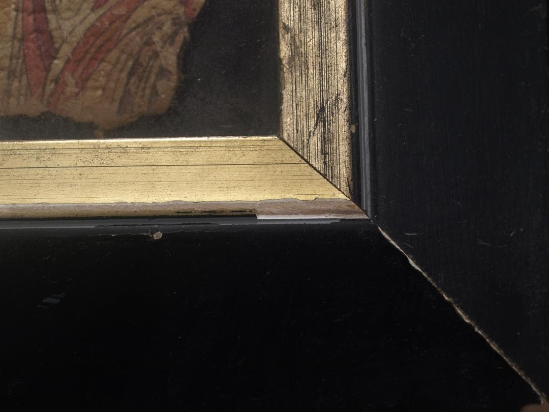 骨董市　掘り出し品中国　敦煌莫高窟壁画 人物像 発掘品 AK1796B8-3