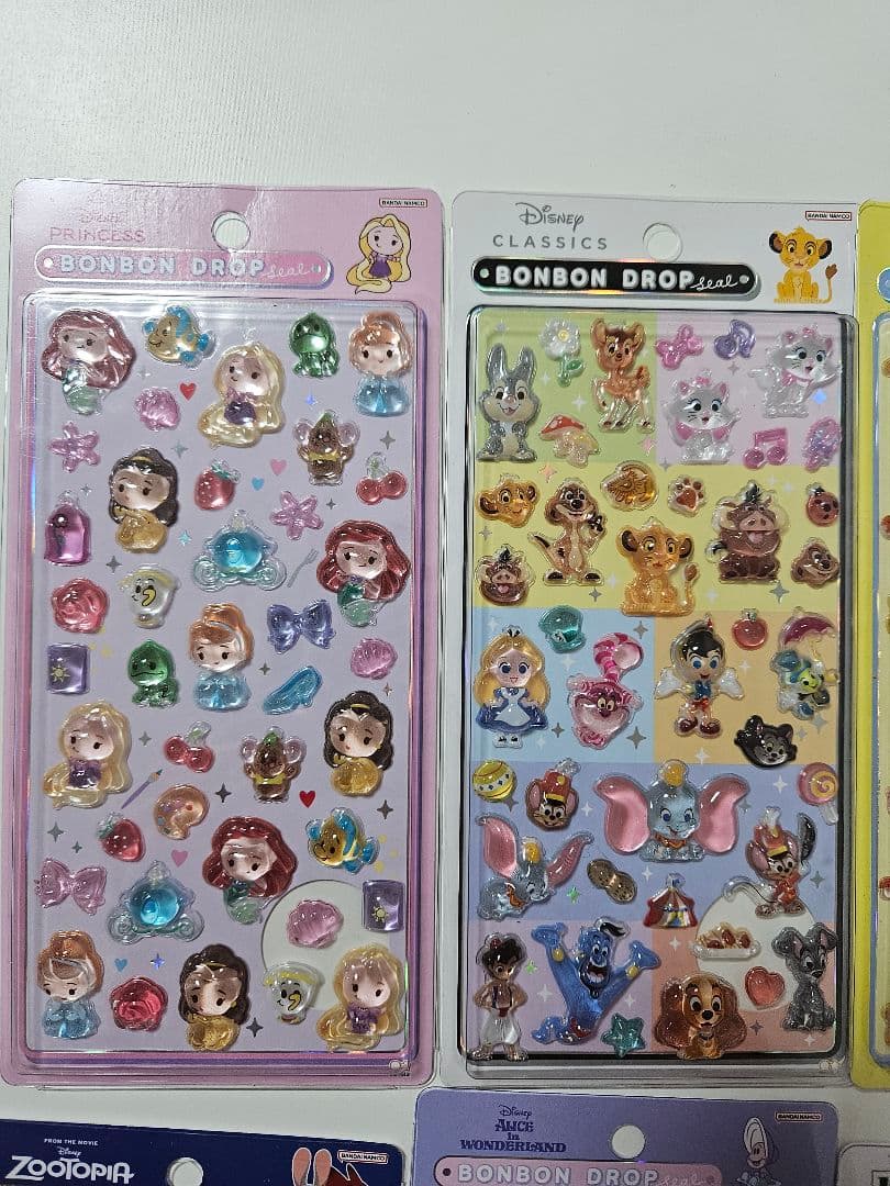 【kk】ボンボンドロップシール　ディズニー12枚、プチドロップ1枚