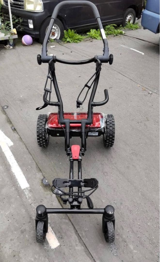 折りたたみ式電動ゴルフカートCT-2000-BA-R2レッドブラックリモコン付き