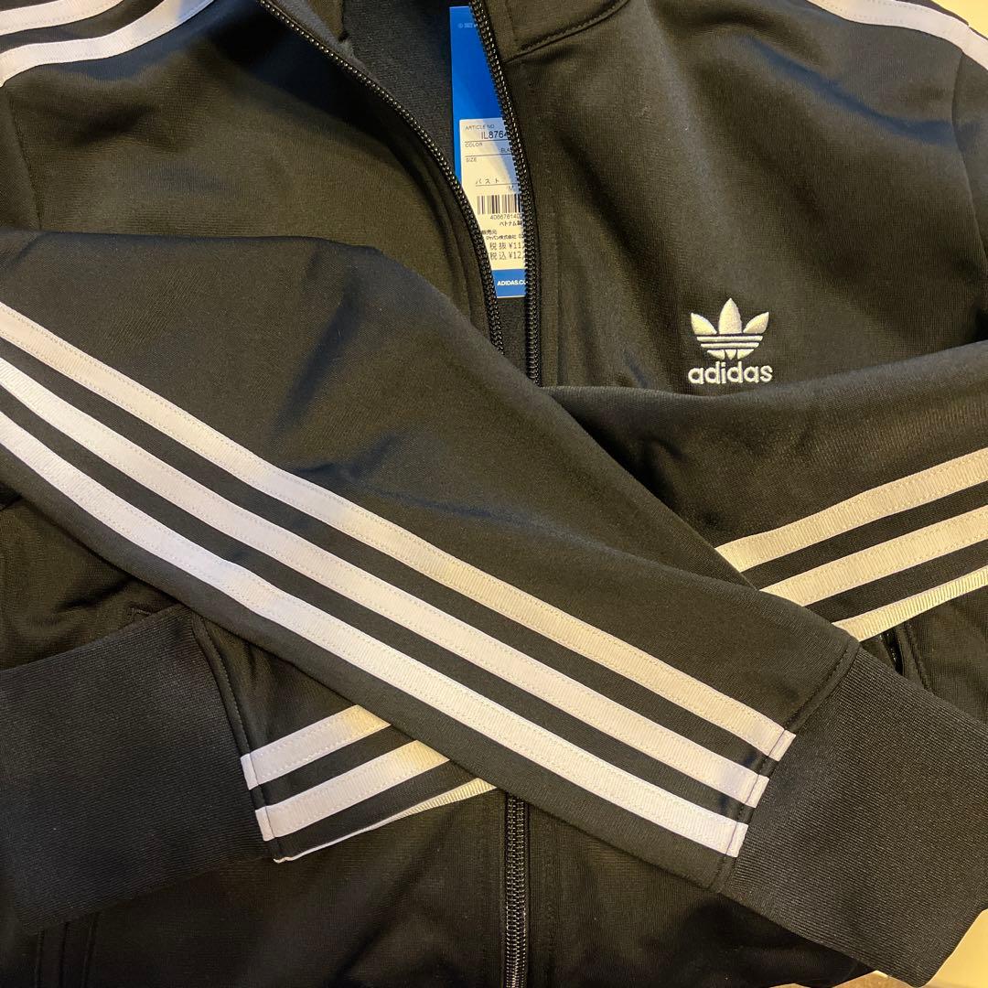 adidas 3本ライン ジャージジャケット 黒