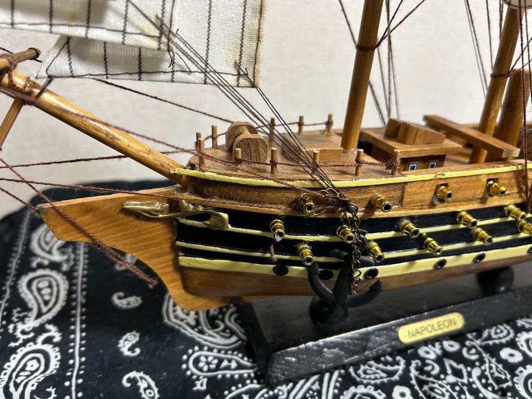 帆船模型 NAPOLEON 木製 置物 インテリア レトロ アンティーク