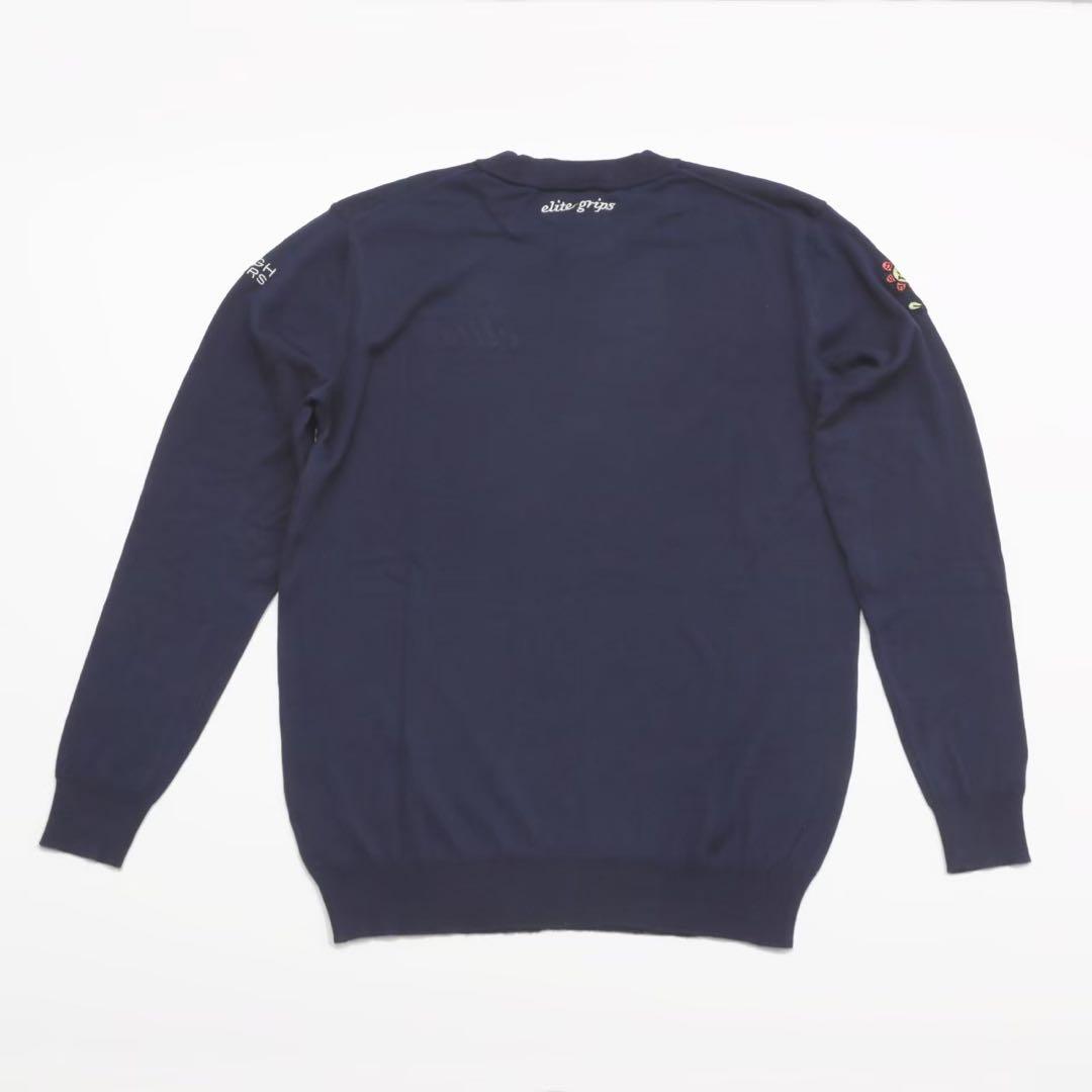 エリートグリップ　クルーネックセーター　ネイビー　新品　Lサイズ