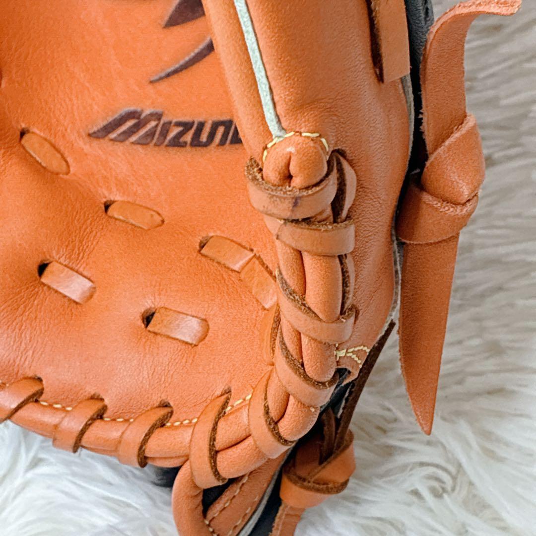 【良品】MIZUNO Select 9 軟式グローブ オレンジ×ブラック 内野手