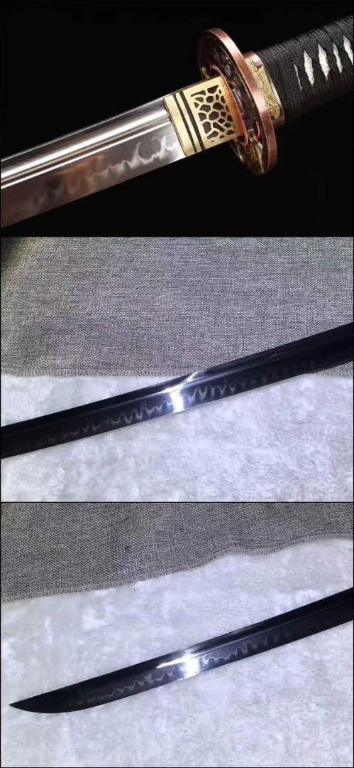 【鵜首造武士刀】古兵器 刀装具 日本刀　模造刀 居合刀 武士道 鑑賞用 美術刀