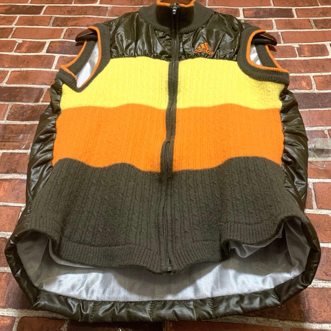 adidas★アディダス★マルチカラー★ウール★ナイロン★ゴルフ★ベスト★古着