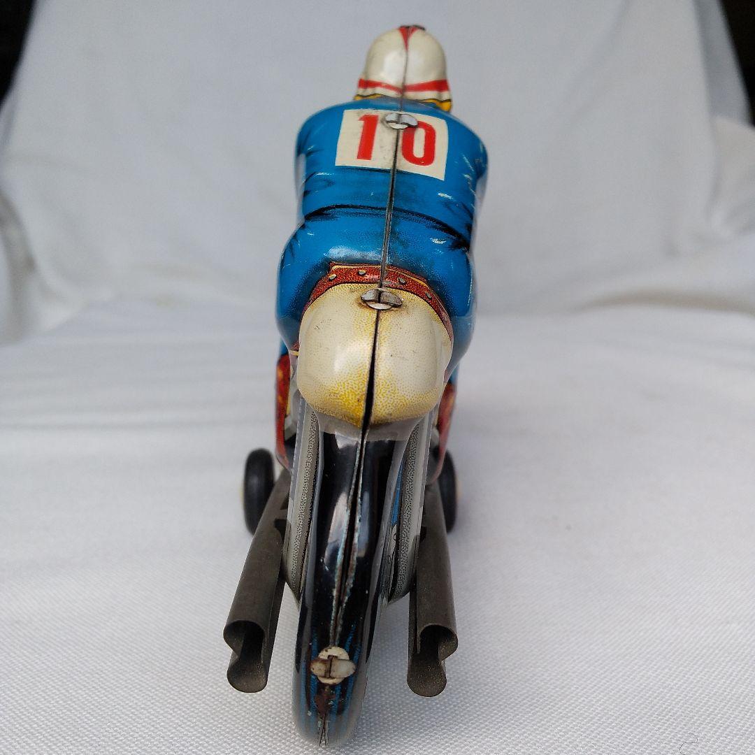 オートバイ ブリキ レーサー No.10 バイク レトロ ビンテージ 古い 玩具