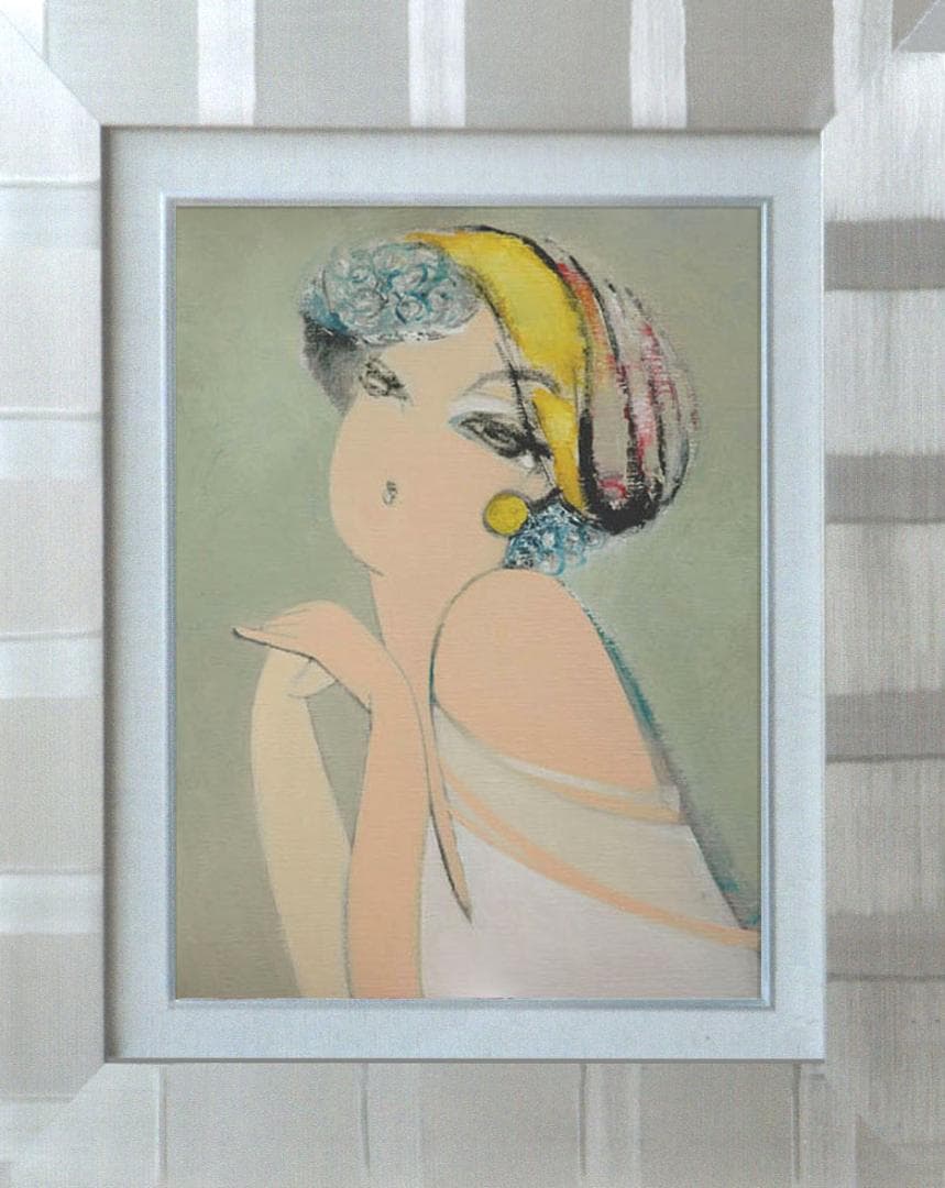 油絵 菅家令子 絵 絵画 インテリア F6-082811 人物 人物 女性像
