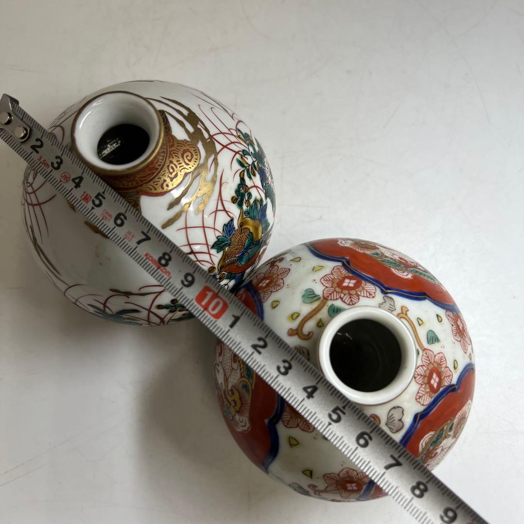 大聖寺伊万里・九谷焼 油壺　幅約10/9.5㎝　東Y8-0123①