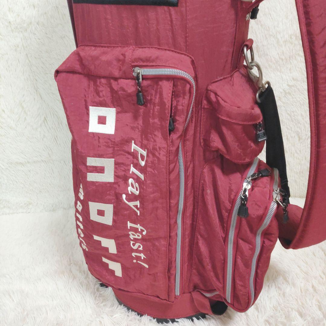 ONOFF★オノフ★9.0型★軽量★良品★スタンド(RED)キャディバッグ