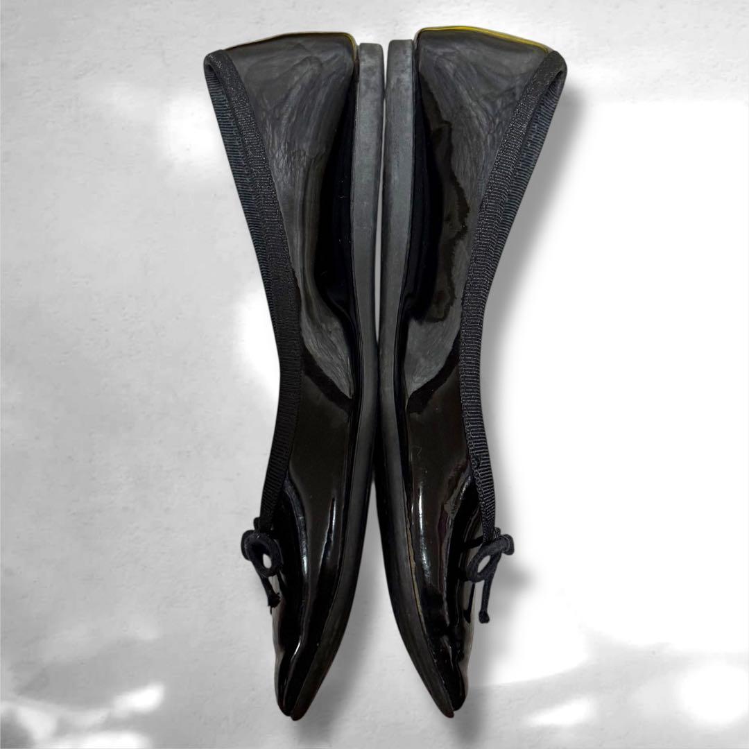 repetto レペット JUNON バレエシューズ ブラックエナメル　牛革