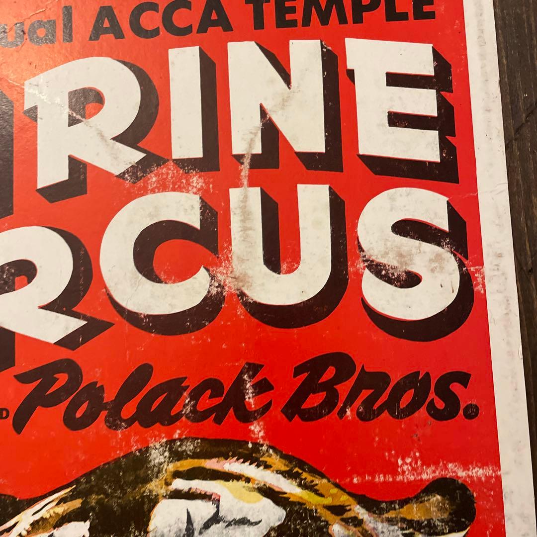 ヴィンテージ　1976年 サーカス 広告ポスター　タイガー　グッドデザイン