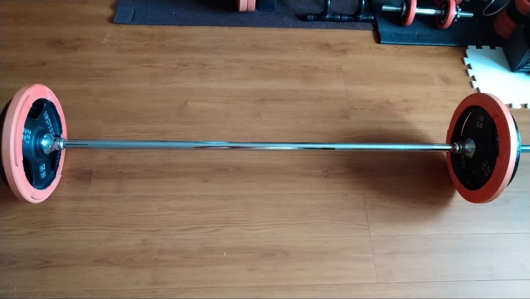 値引！美品！バーベル110kg【10kg×6枚／5kg×4枚／あとは組合せ自由】