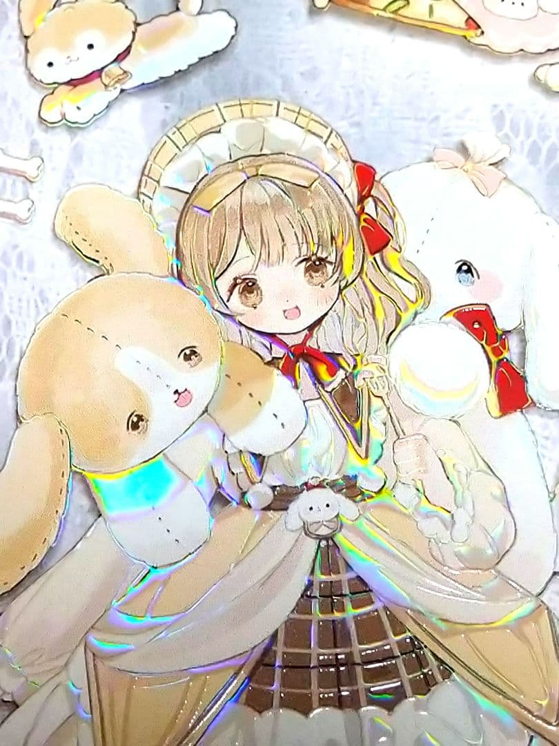 のこり２✩SALE✩J208＃抱抱玩偶(虹光)切り売り海外人物マステ女の子