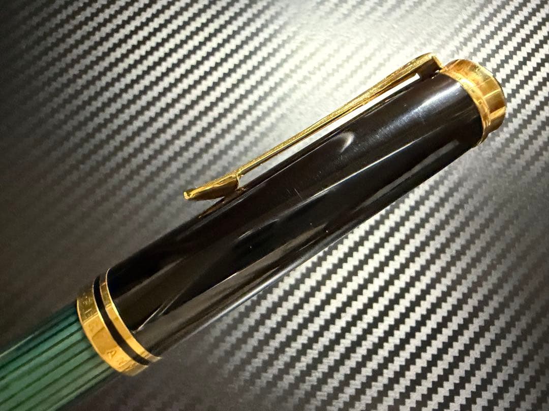 未使用に近い ペリカン 初期型 スーベレーン M800 緑縞 14C M 万年筆