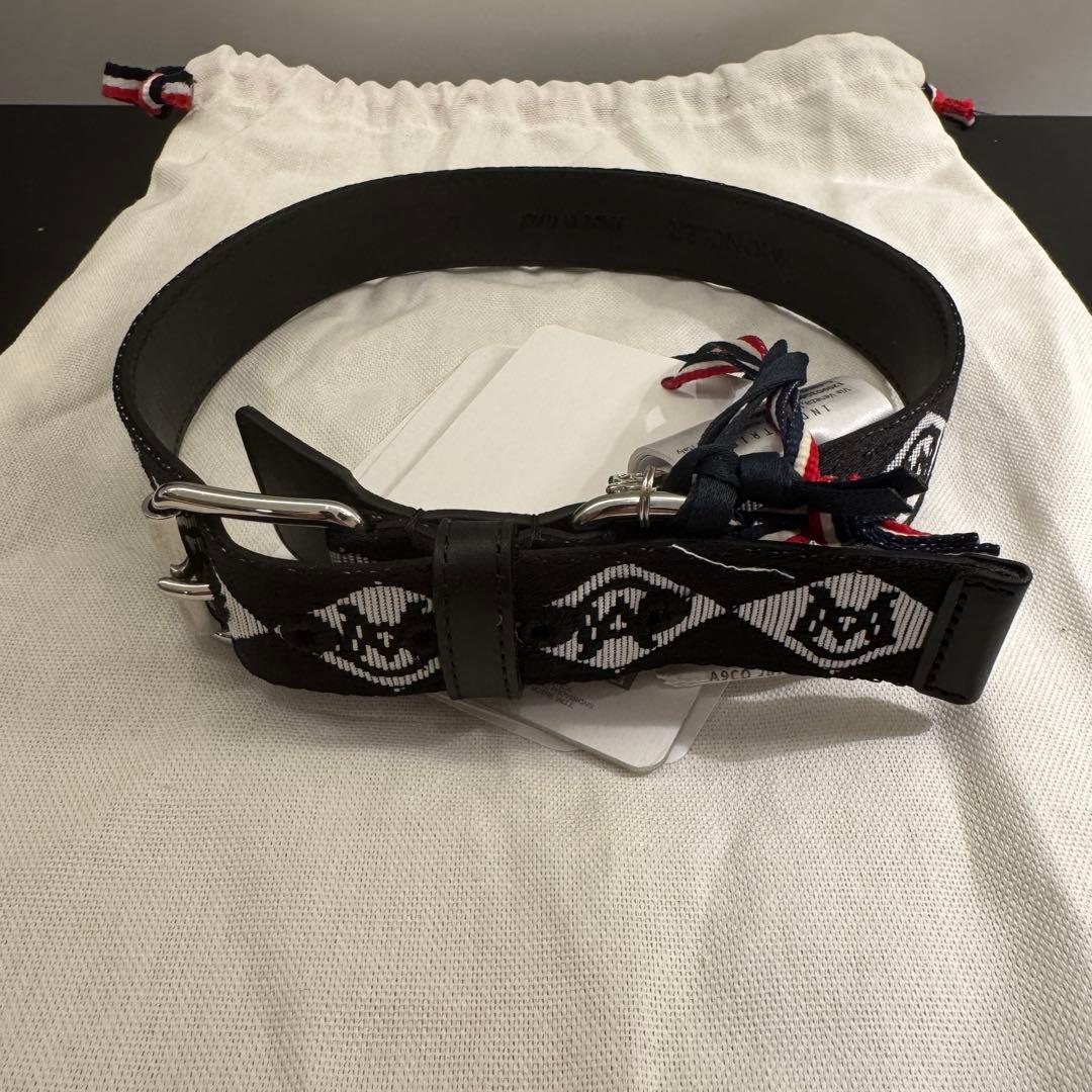 ドッグカラー 首輪 犬 MONCLER モンクレール ブラック ホワイト L